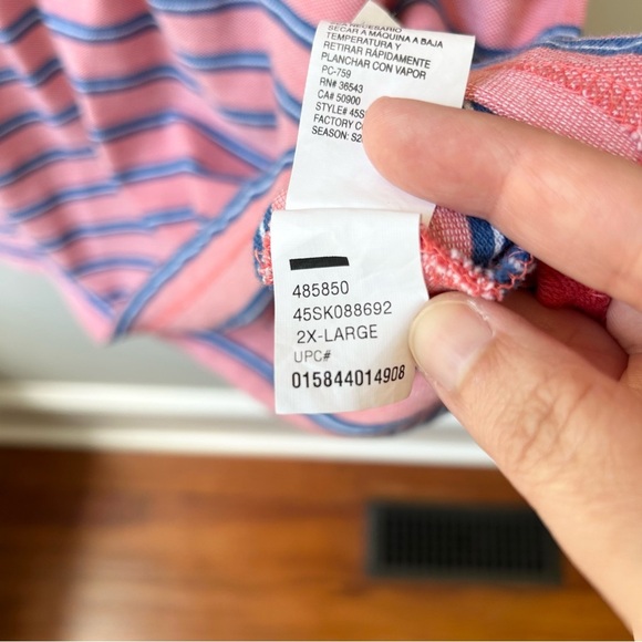 Izod men’s knit short sleeved striped polo shirt - Picture 7 of 8